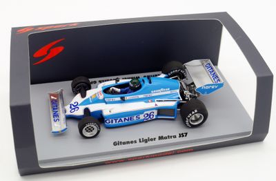 1977 Spark Gitanes Ligier Matra JS7 J Laffite Swedish GP 1/43