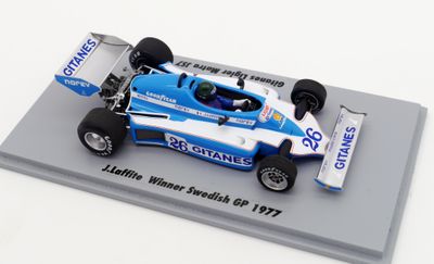 1977 Spark Gitanes Ligier Matra JS7 J Laffite Swedish GP 1/43