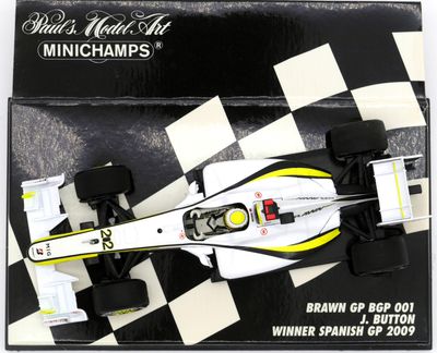 2009 Minichamps Brawn BGP001 J Button Winner Spanish GP 1/43