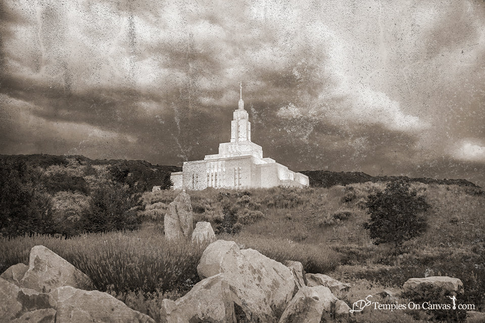 Draper Utah LDS Temple - Mountain of the Lord - Rustic