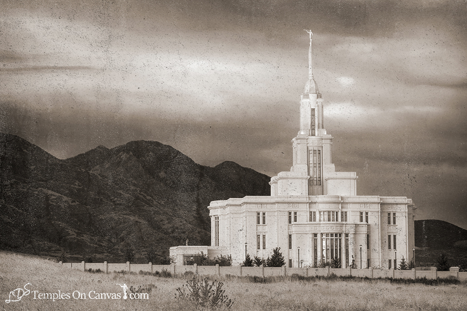 Payson Utah LDS Temple - Mountain of the Lord - Rustic