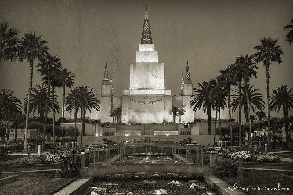 Oakland CA LDS Temple - Heavenward - Rustic Print