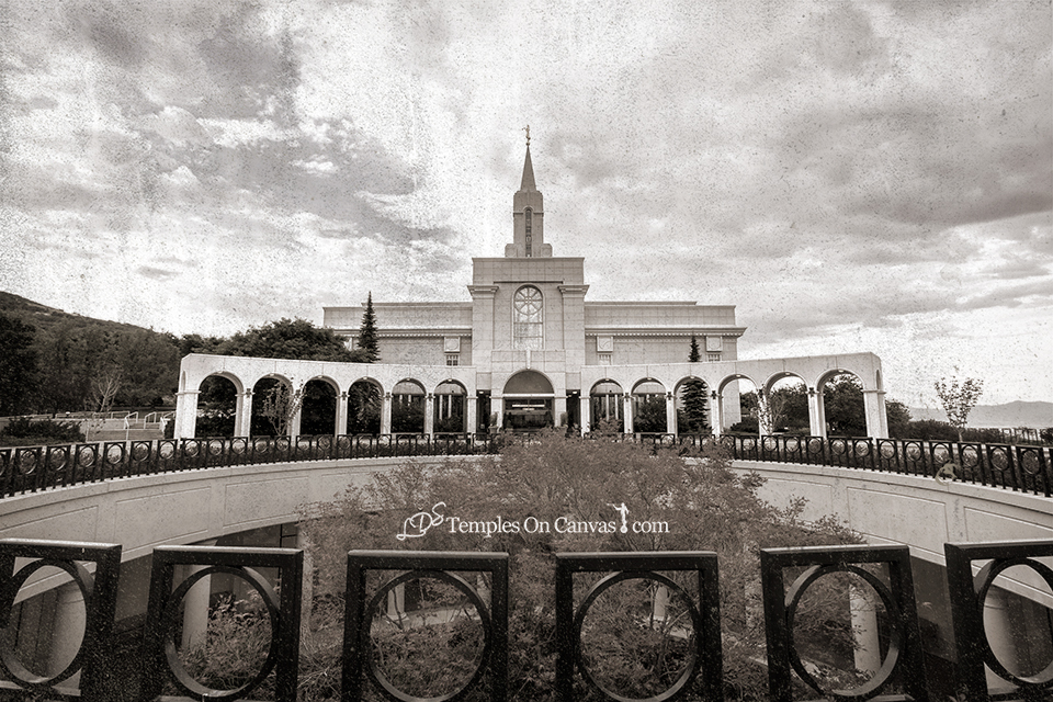 Bountiful Utah LDS Temple - Mountain of the Lord - Rustic