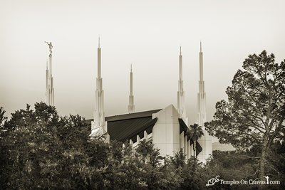 Las Vegas NV LDS Temple - Heavenward - Sepia Print