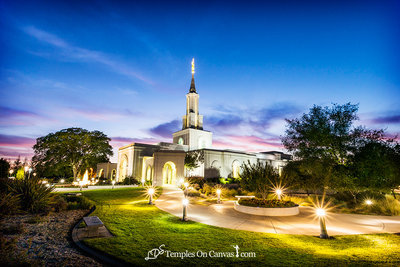 Sacramento California LDS Temple - Peaceful Dusk - Full Color