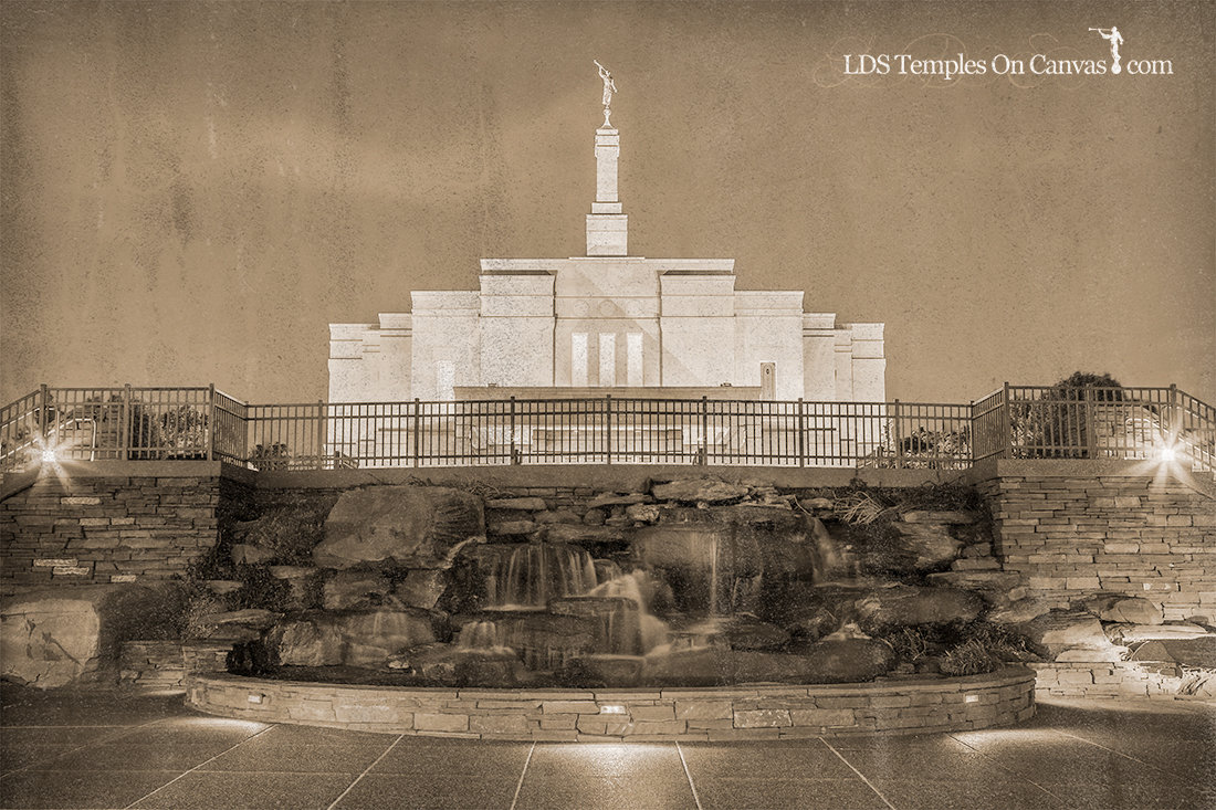 Snowflake Arizona LDS Temple - Living Water - Rustic