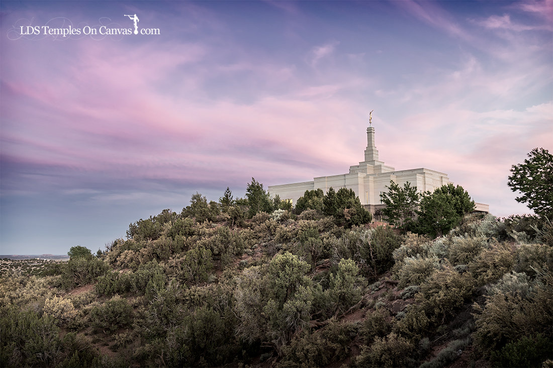 Snowflake Arizona LDS Temple - Mountain of the Lord - Tinted Black and White