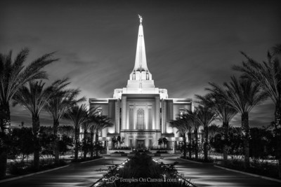 Gilbert Arizona LDS Temple - Live True - Black & White