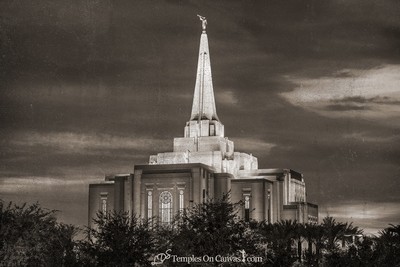 Gilbert Arizona LDS Temple - Peaceful Dusk - Rustic