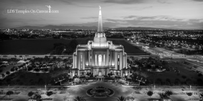 Gilbert Arizona LDS Temple - Midst of Heaven - Black & White