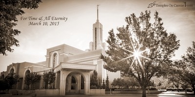Timpanogas Utah LDS Temple - Summer Sunbeam - Sepia Print