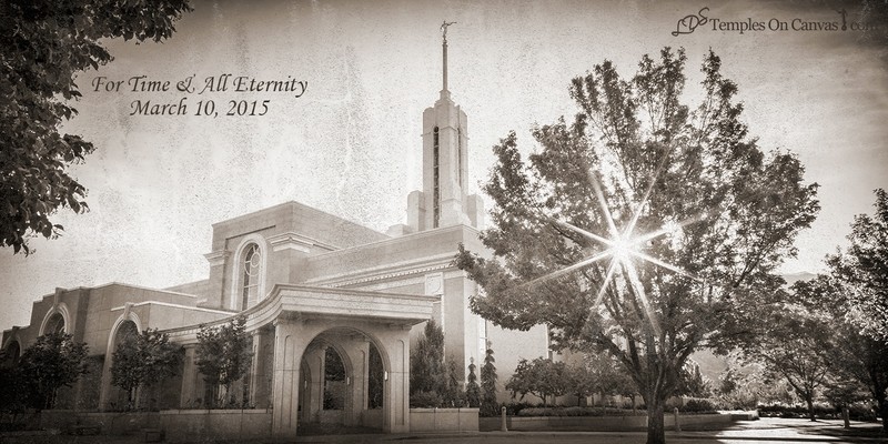 Timpanogas Utah LDS Temple - Summer Sunbeam - Rustic Print