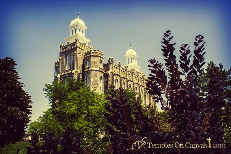 Logan Utah Temple - Beacon on the Hill - Vintage