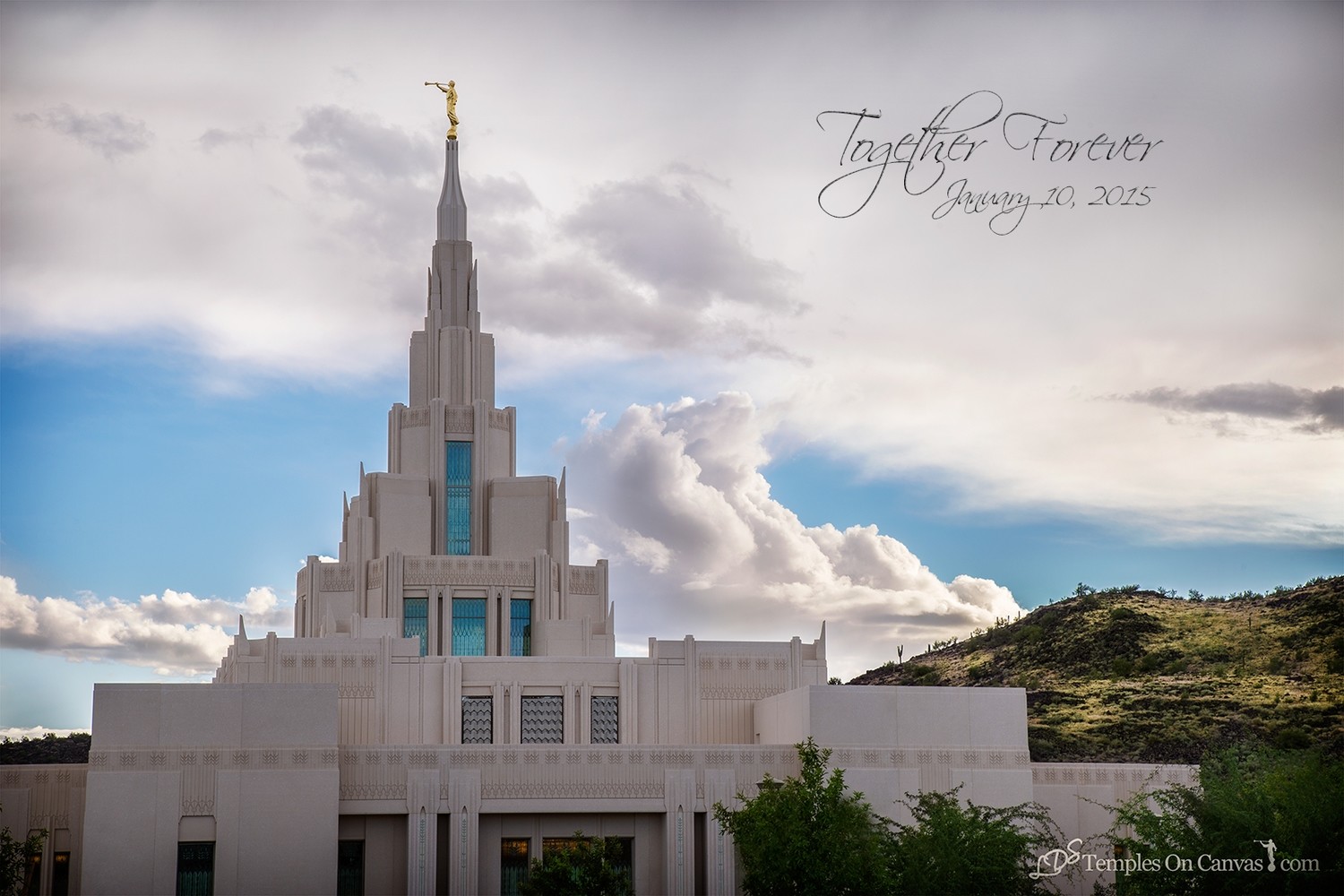 Phoenix AZ LDS Temple - Mountain of the Lord - Full Color Print