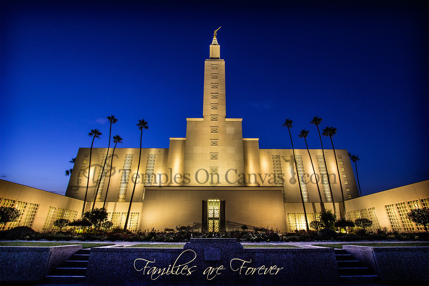 Los Angeles California LDS Temple - Eventide - Color