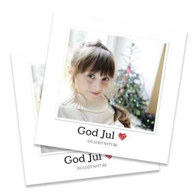 10-pk Julekort luksus 15x15cm - På ekte fotopapir
