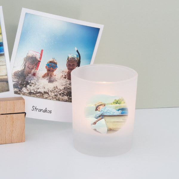 Telysholder i frostet glass