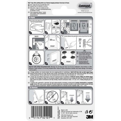 Spikerløst bildeoppheng - Liten 4-pack