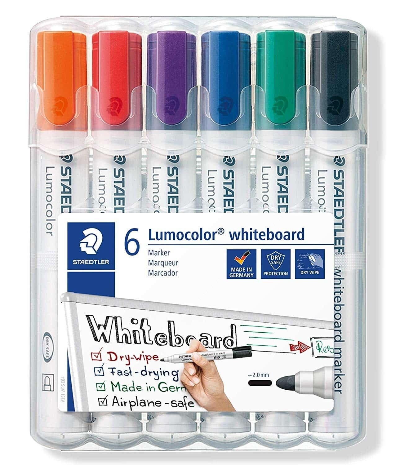 Whiteboardtusjer, 6 farger