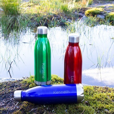 Termoflaske med lasergravert navn 0,5 liter Termoflaske med lasergravert navn 0,5 liter