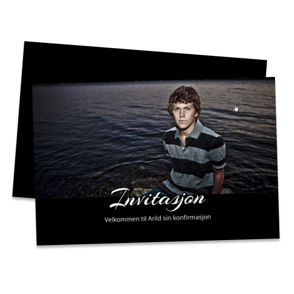 Invitasjon konfirmasjon 10x15cm - trykk på to sider, liggende