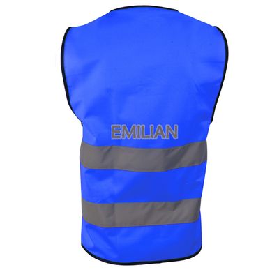 Blå Refleksvest med reflekstrykk