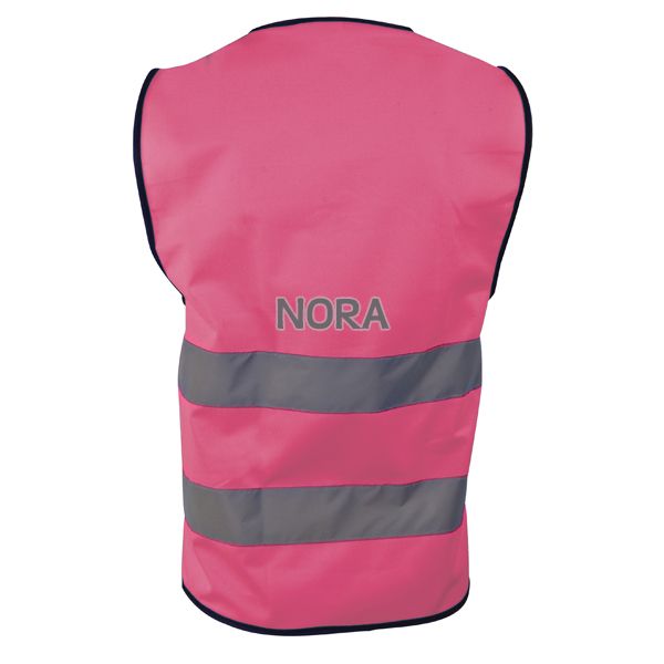 Rosa Refleksvest med reflekstrykk