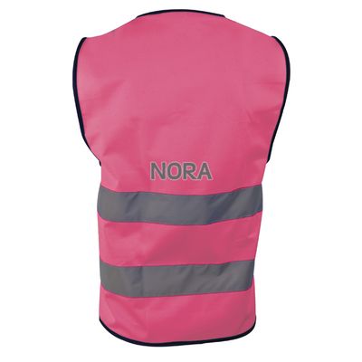 Rosa Refleksvest med reflekstrykk