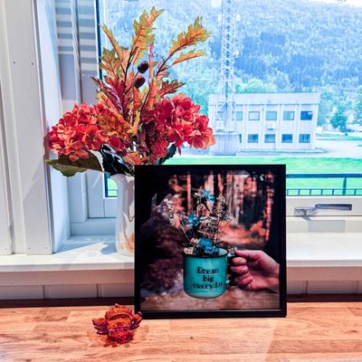 Bilde i 30x30cm inkludert ramme