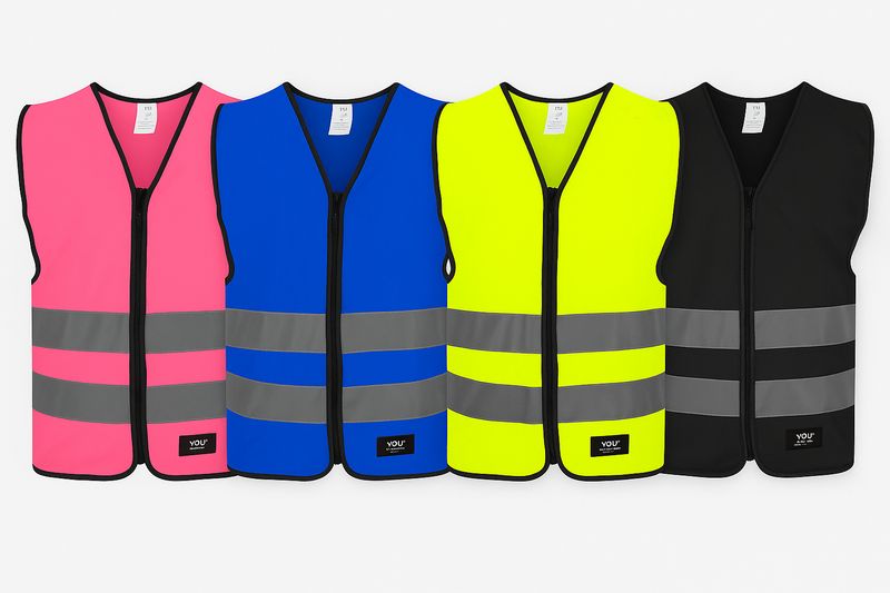Refleksvest med glidelås