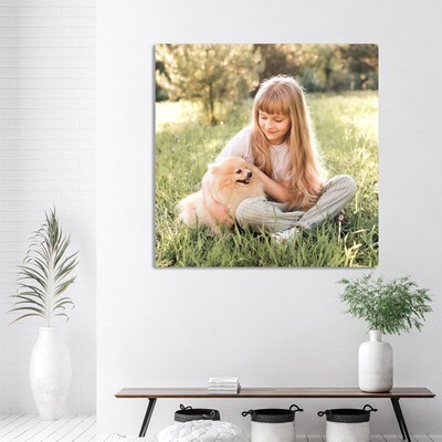 100x100cm bilde på aluminium