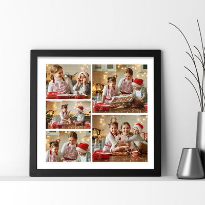 Bildecollage 40x40cm i ramme