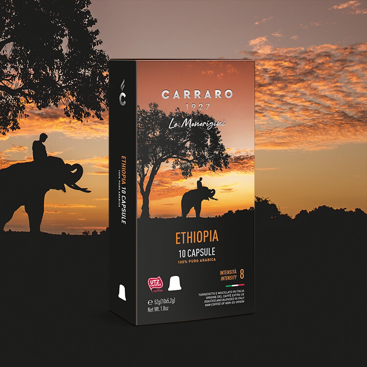Carraro Nespresso Specialty Ethiopia- Yirgacheffe Sidamo 10 пар.