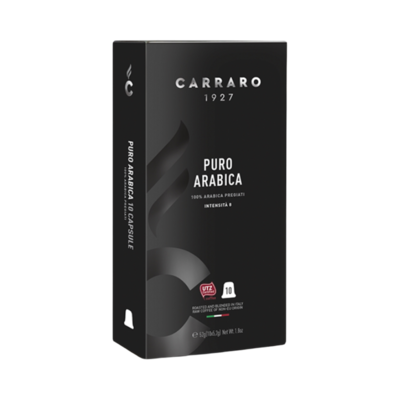 Carraro Nespresso* Puro Arabica 8 типа Арабики 10 пар.