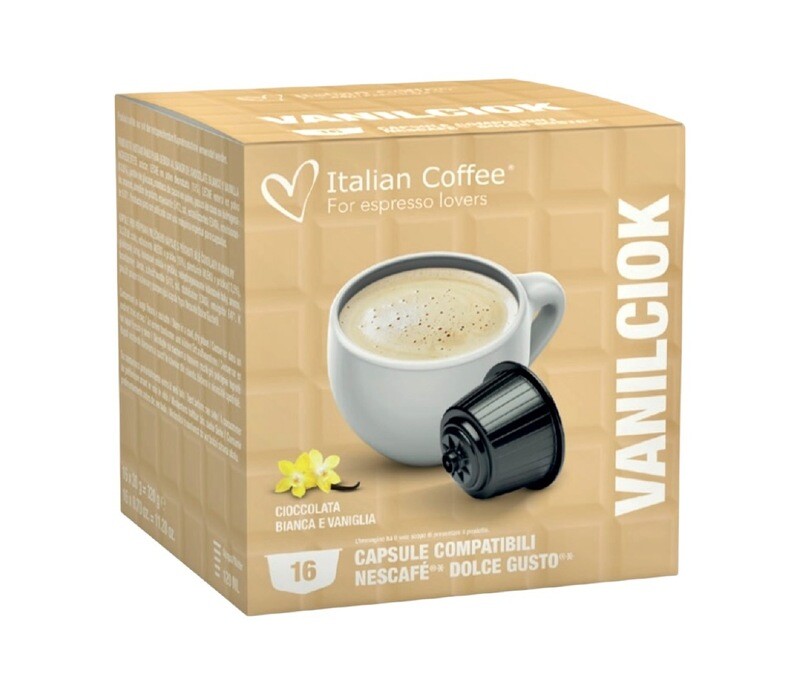 Italian Coffee™️ Dolce Gusto Топло БЕЛО ЧОКОЛАДО со ванила x16капсули