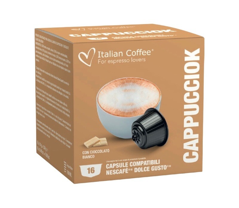 Italian Coffee™️Dolce Gusto Cappuciok CAPPUCCINO/latte со Бело Чоколадо х16