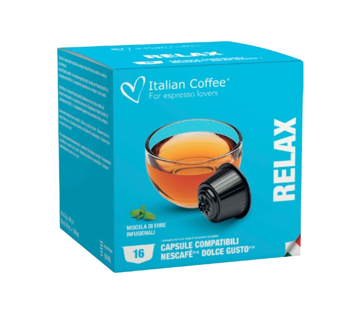 Italian Coffee™️comp.Dolce Gusto*Relax (микс на билки) Чај х16капсули