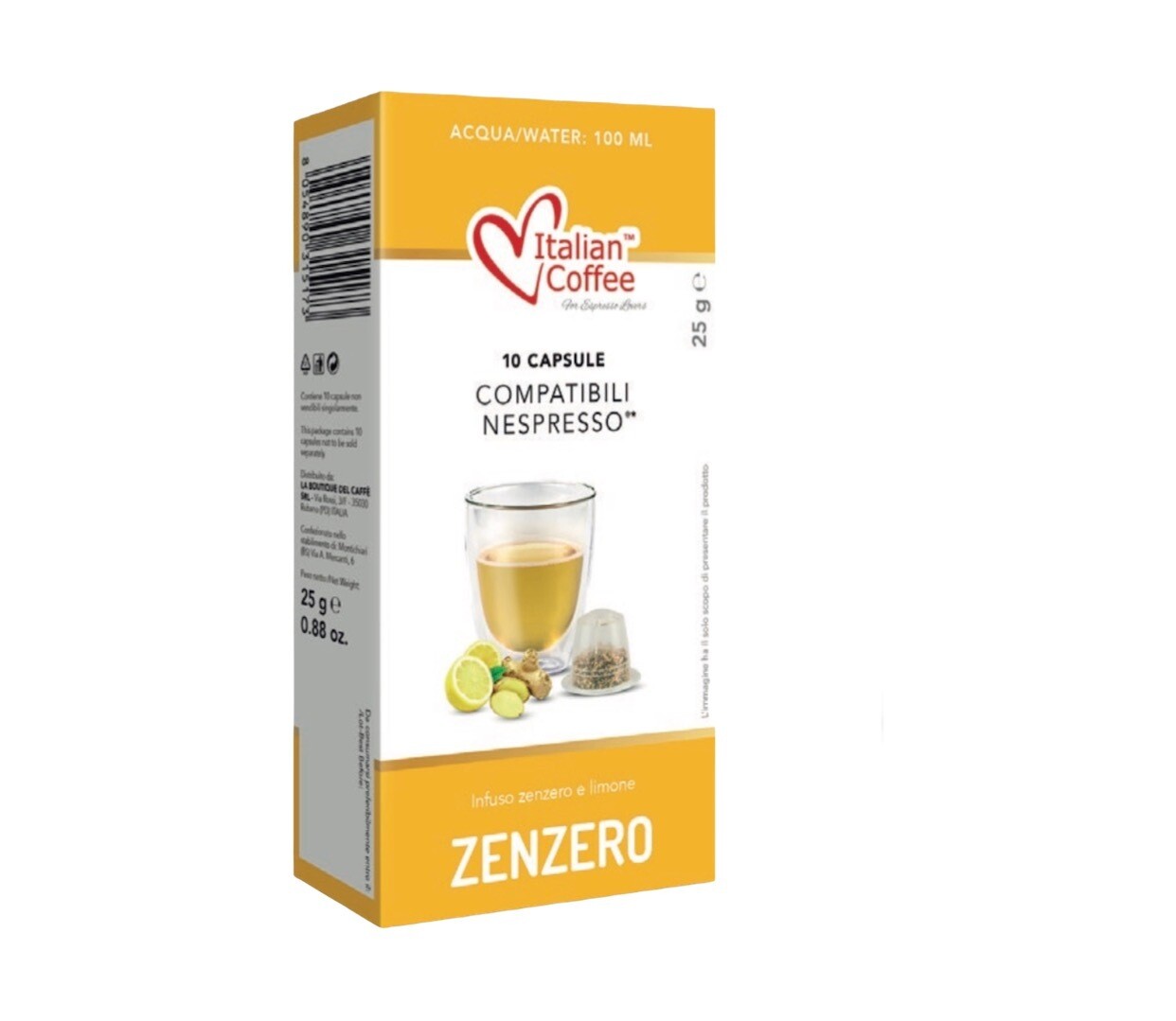 Italian Coffee™️comp. Nespresso Tè Zenzero Lemone Лимон Џинџер Чај х10капсули