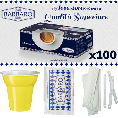 Barbaro Kit: шеќерчиња, лажички и чаши x100