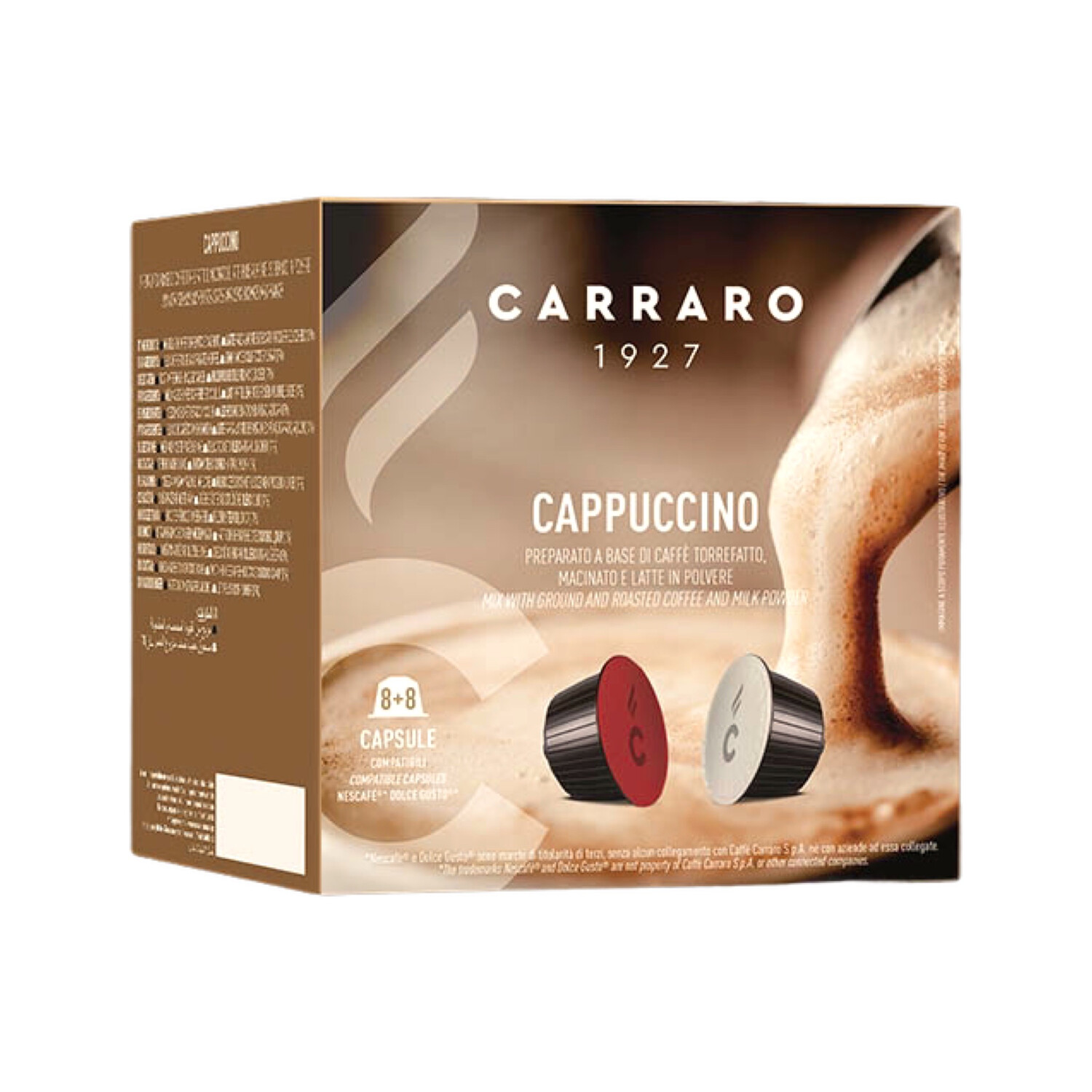 Carraro Dolce Gusto Cappuccino Barista x(8+8)16 капсули