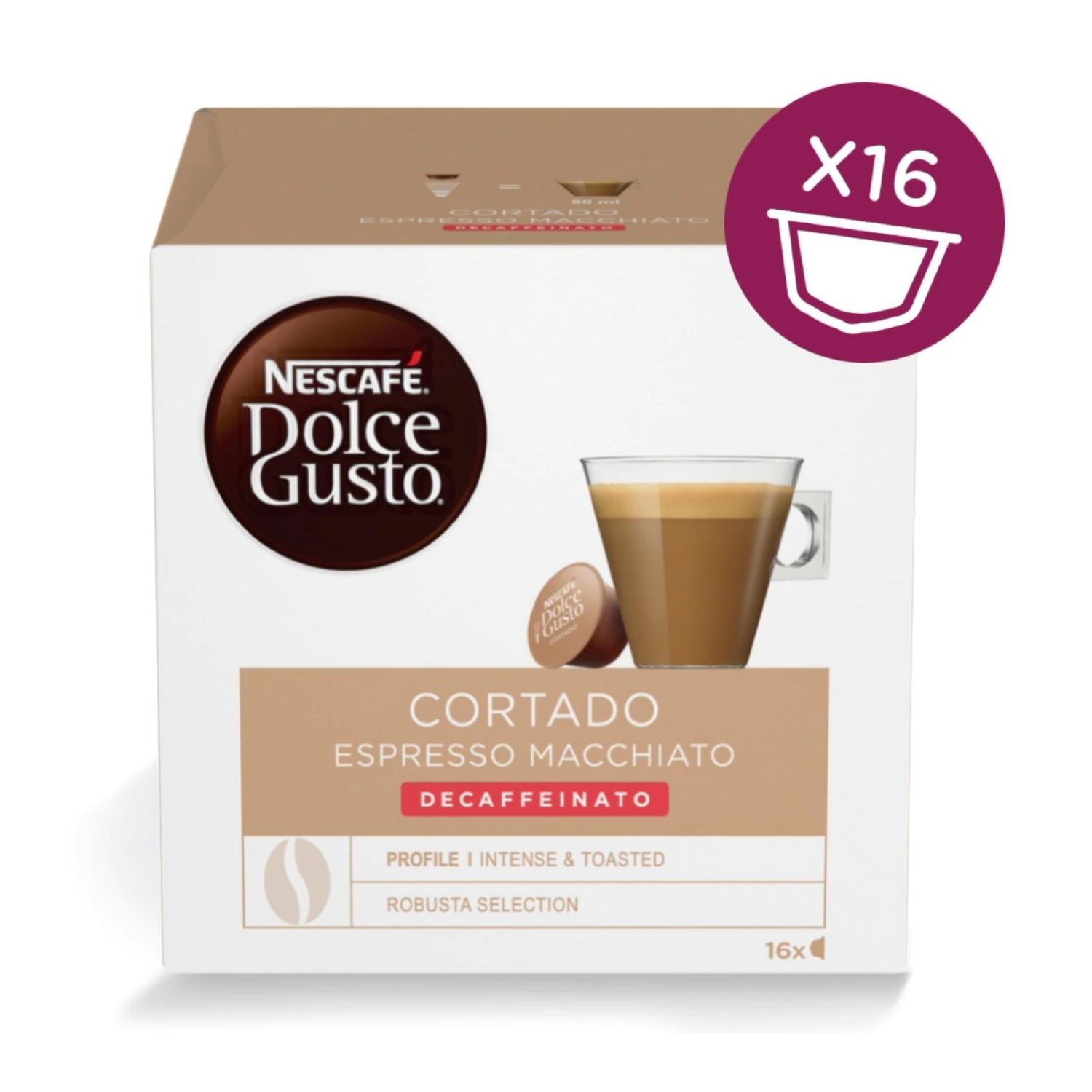 Nescafe Dolce Gusto Cortado /Макијато без кофеин х16 капсули