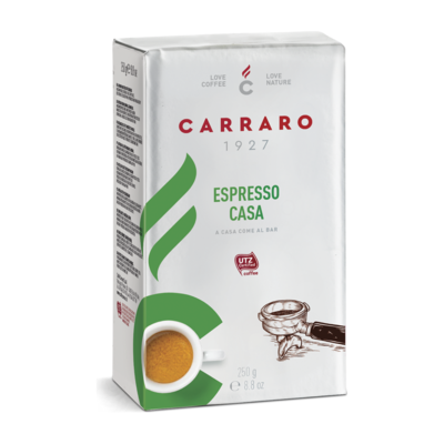 Carraro 1927 мелено Espresso Casa 80% Arabica 250 грама