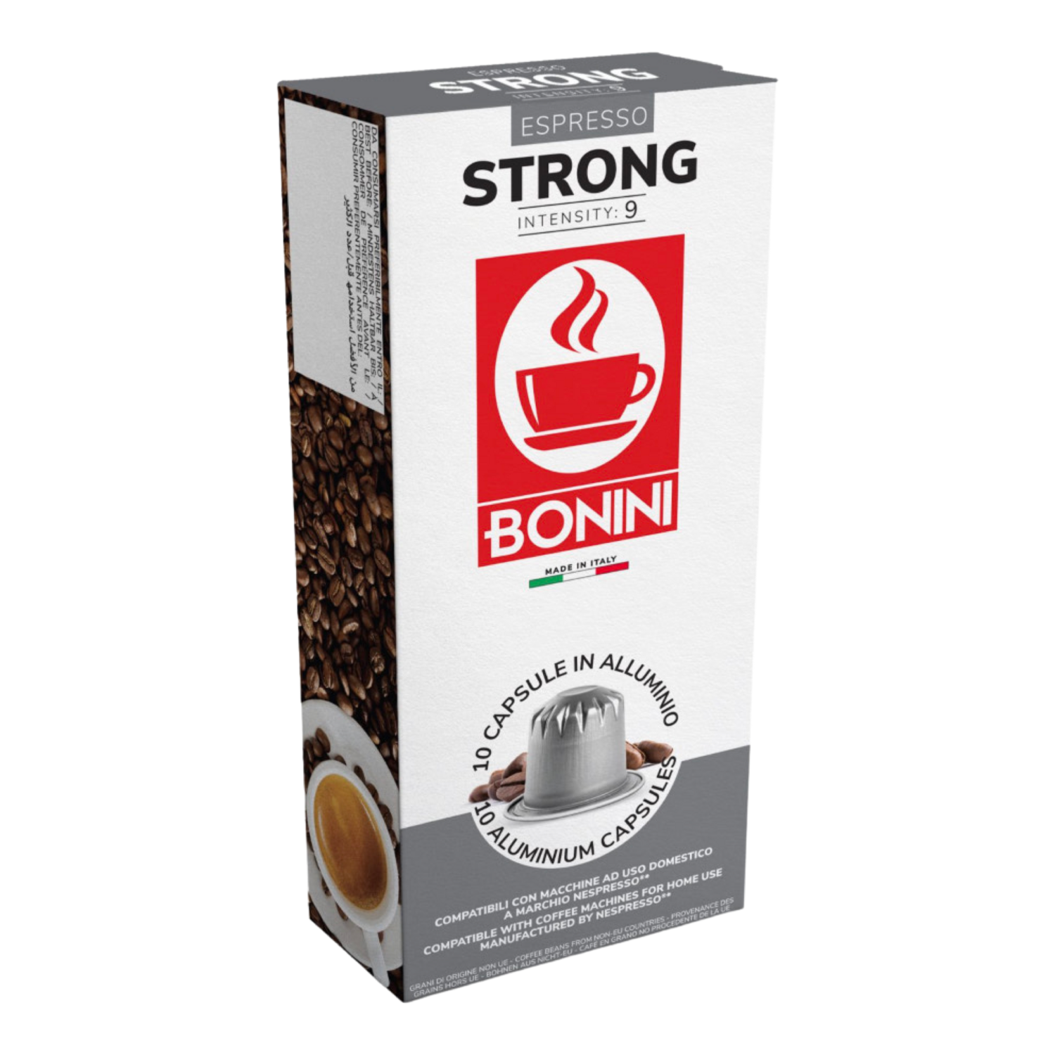 Bonini Nespresso Aluminium Strong espresso x10 капсули
