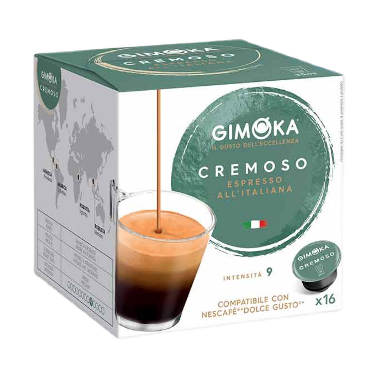 Gimoka Dolce Gusto espresso Cremoso x16 капсули