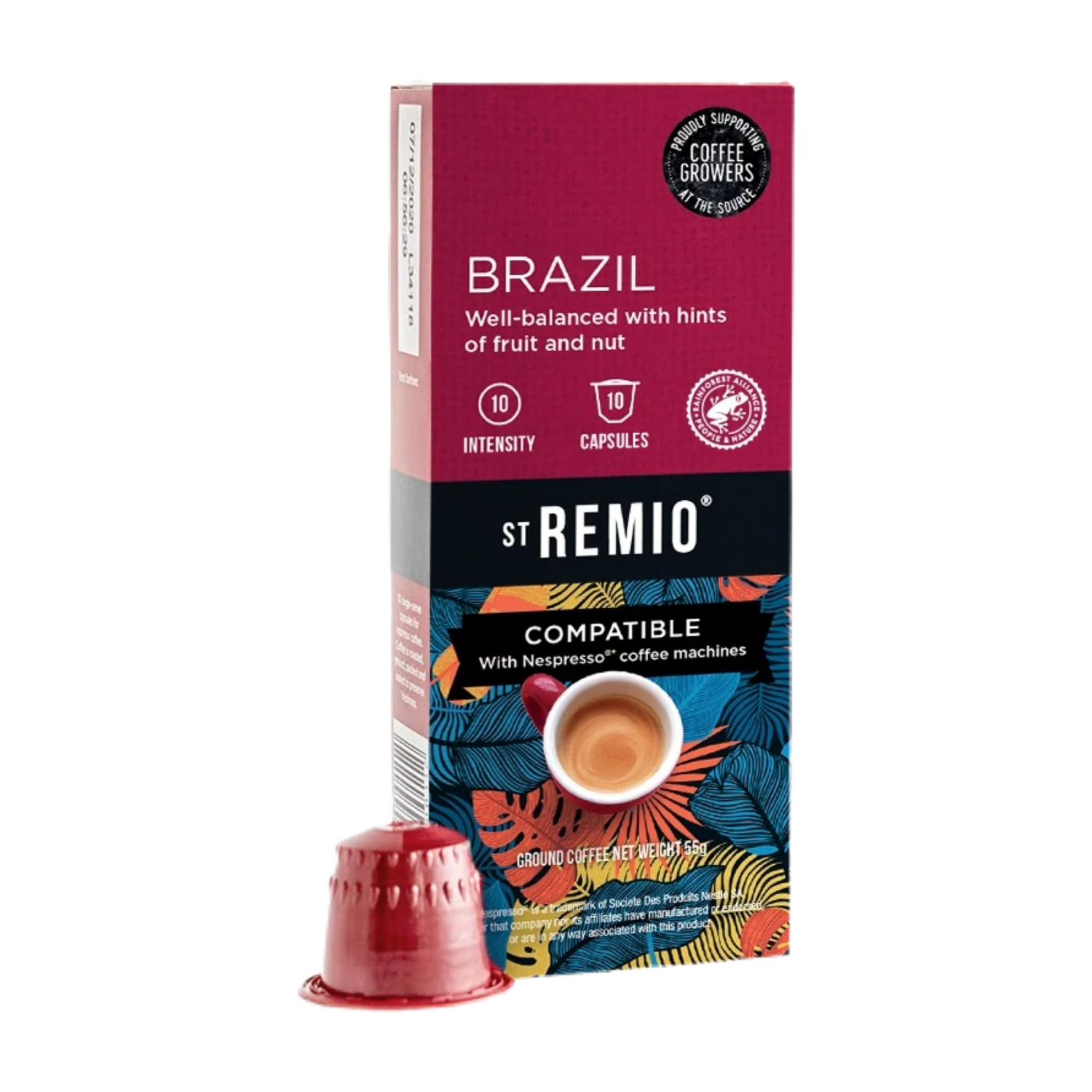 St. Remio Nespresso  Brazil Artisan UTZ Arabica espresso x10 капсули