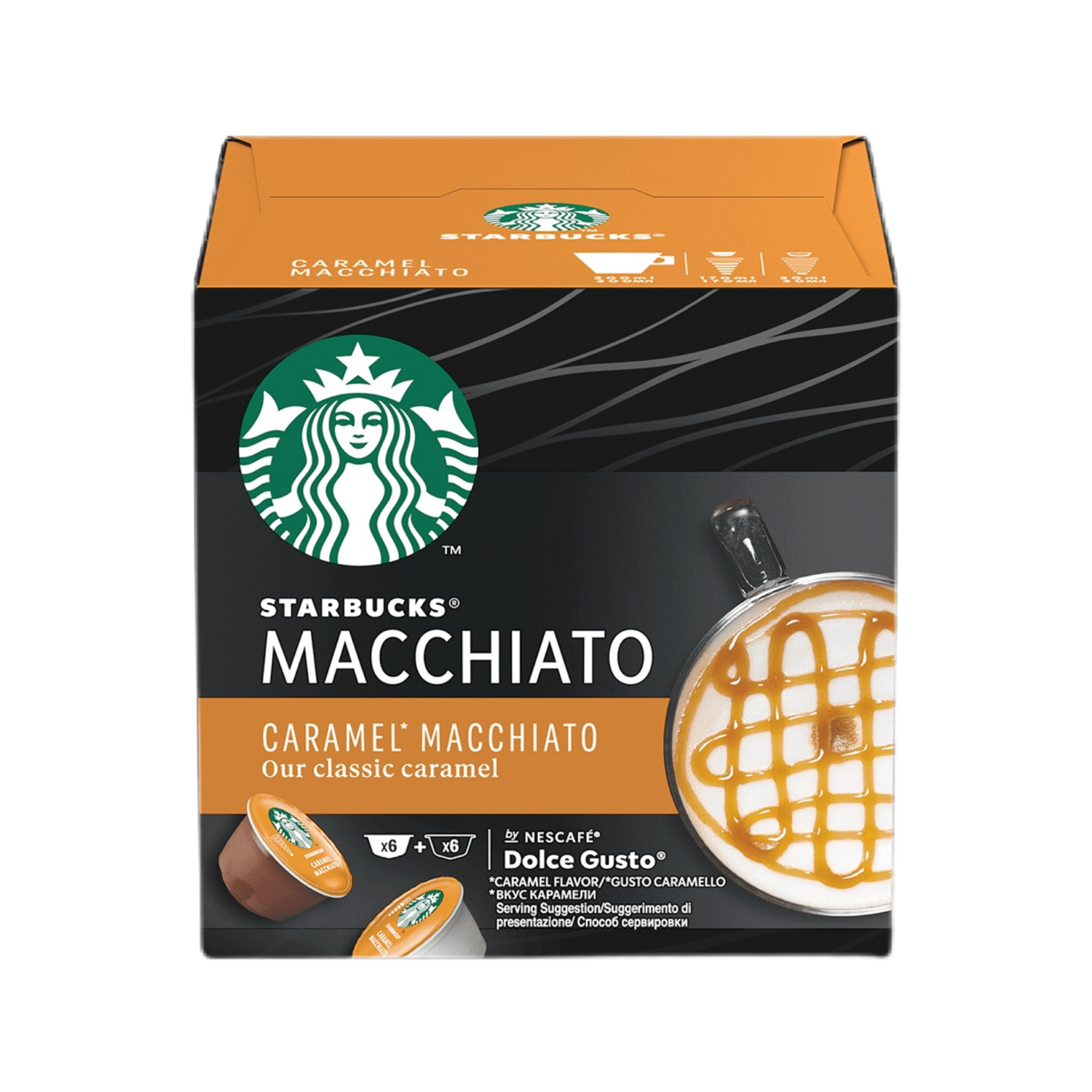 Starbucks Dolce Gusto Caramel Macchiato  x12 капсули (6+6)