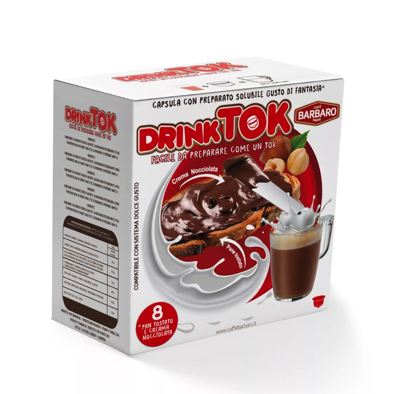 Barbaro Dolce Gusto Hot Chocolate Nutella inspired x8 капсули