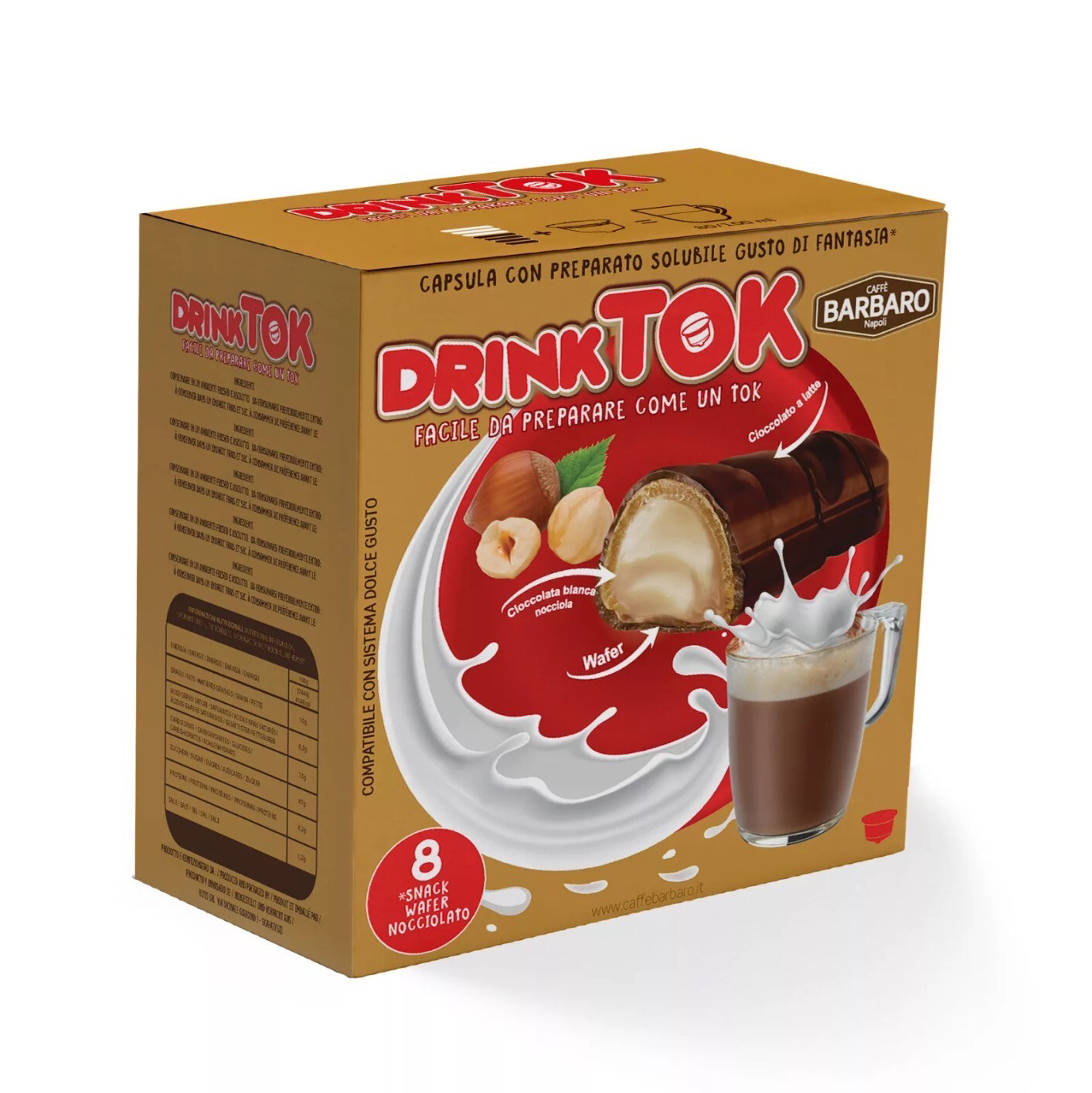 Barbaro Dolce Gusto Hot Chocolate Kinder Bueno inspired x8 капсули