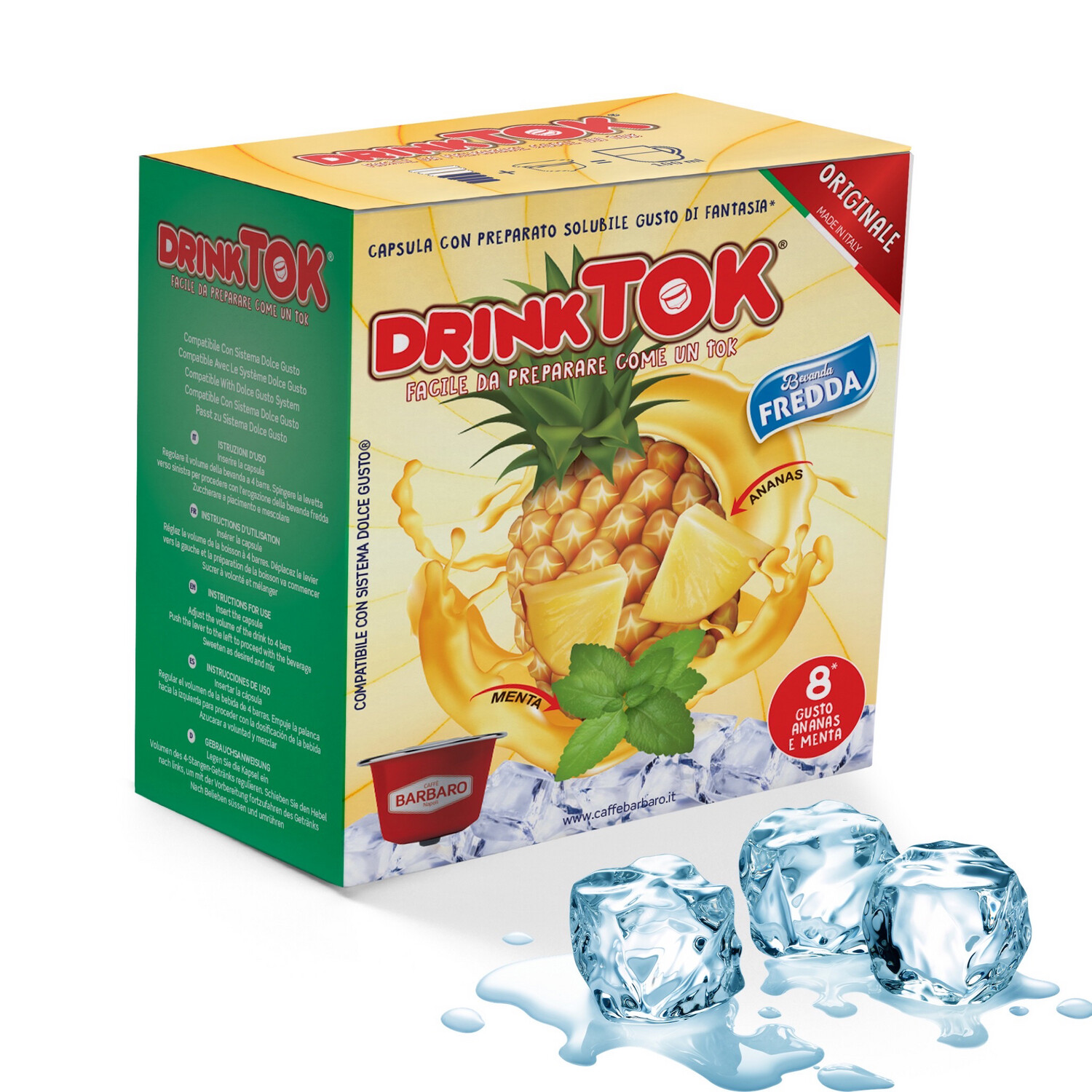 Drink Tok Dolce Gusto Ананас-Мента леден овошен напиток х8