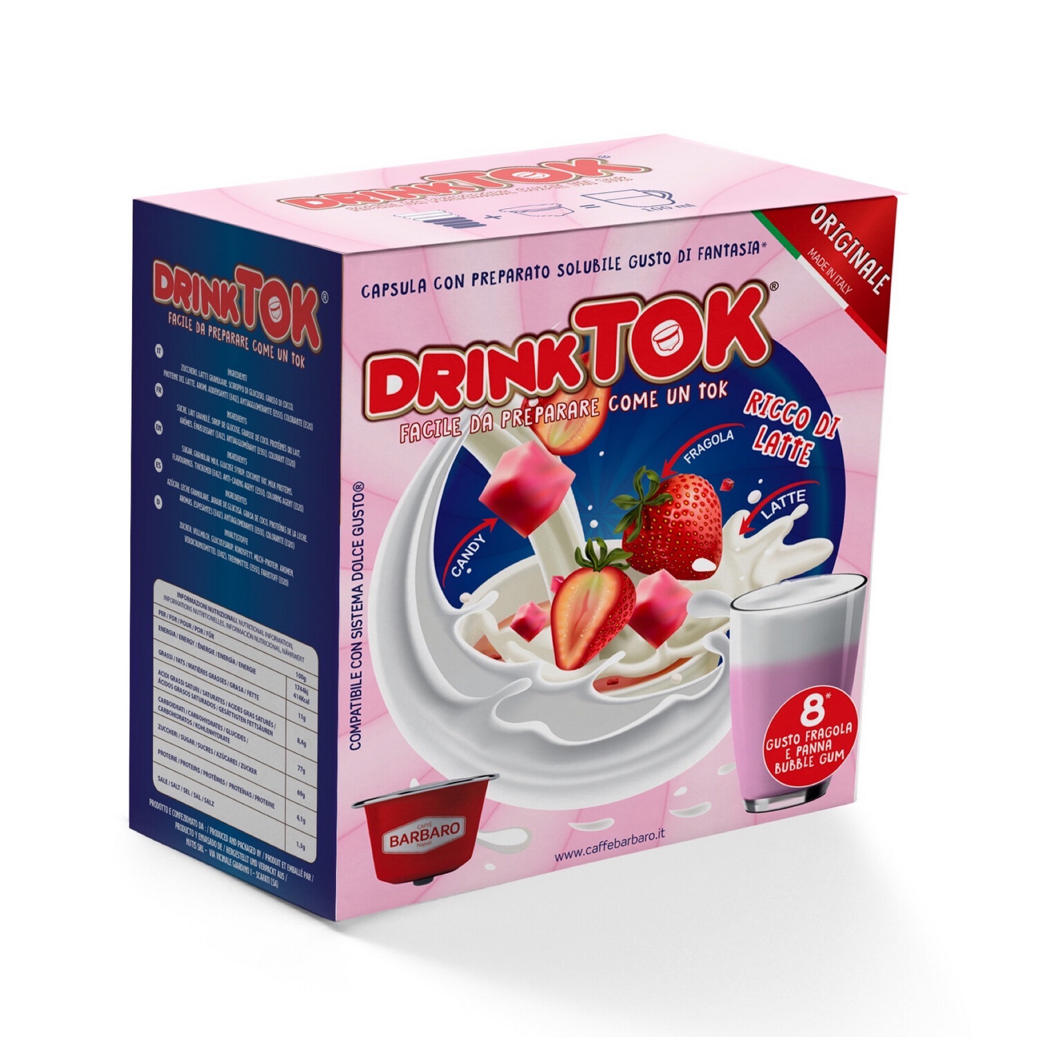 DrinkTok Dolce Gusto Kids Latte Bubble Gum x8